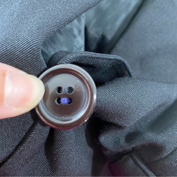 Vintage 100% Wool Anne Klein II Blazer Black Womens 10 Button Up Great Condition - Picture 8 of 13